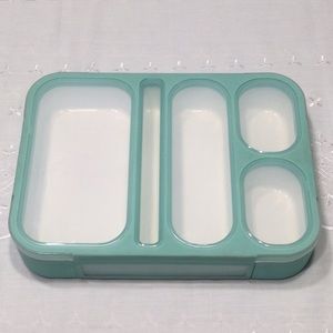 Plus Point Five Compartment Tray w/Lid Heavy Duty Four Sided Closure